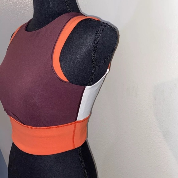 Lululemon Kick Serve Sweat Sports Bra Color lock Size 6 Luxtreme Red Orange - Picture 4 of 10